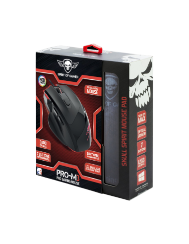 Spirit of Gamer S-PM3 Kit Alfombrilla + Ratón Gaming