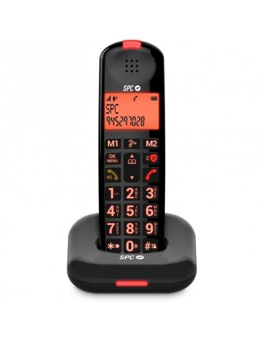 SPC Comfort Kairo Teléfono Fijo Inalámbrico para Mayores Compatible con  Audífonos Negro