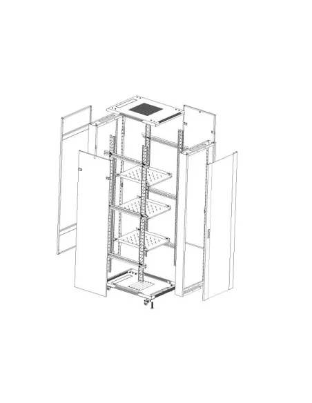 WP WPN-RNA-42608-BS Armario 42U 19" 600x800 (Desmontado)