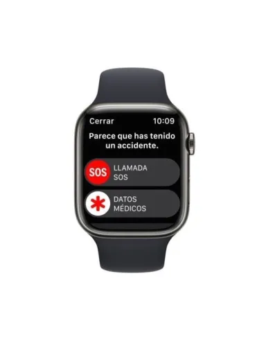 Apple Watch Series 8 GPS + Cellular 45mm Caja de Acero Inoxidable Grafito con Correa Deportiva Media