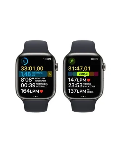 Apple Watch Series 8 GPS + Cellular 45mm Caja de Acero Inoxidable Grafito con Correa Deportiva Media