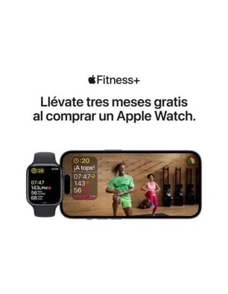 Apple Watch Series 8 GPS + Cellular 45mm Caja de Acero Inoxidable Grafito con Correa Deportiva Media