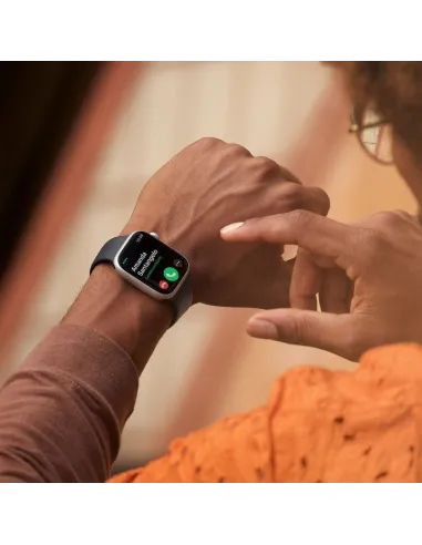 Apple Watch Series 8 GPS + Cellular 41mm Caja de Acero Inoxidable Plata con Correa Deportiva Blanca