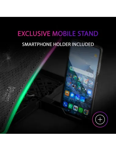 Mars Gaming MNBC6 Base Refrigeradora RGB para Portátiles hasta 19'' + Stand XL