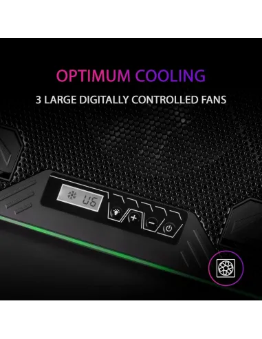 Mars Gaming MNBC6 Base Refrigeradora RGB para Portátiles hasta 19'' + Stand XL