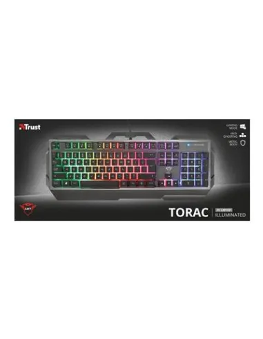 Trust GXT 856 Torac Teclado de Membrana Gaming RGB Negro