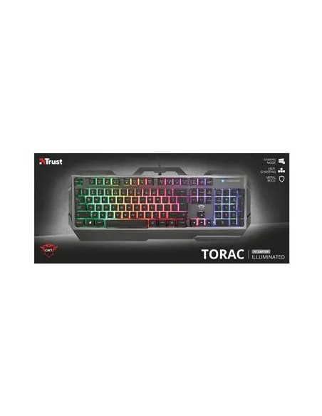 Trust GXT 856 Torac Teclado de Membrana Gaming RGB Negro