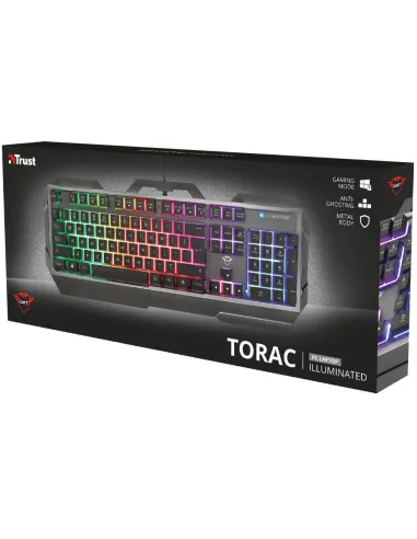 Trust GXT 856 Torac Teclado de Membrana Gaming RGB Negro