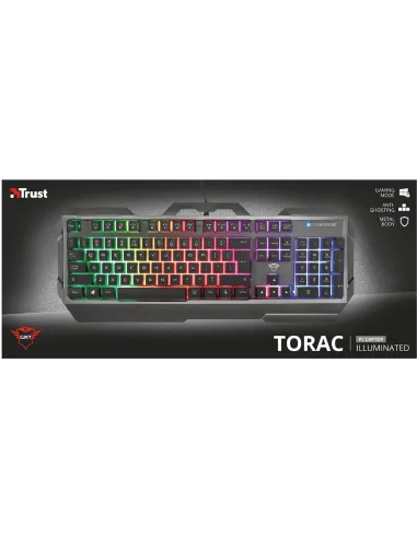 Trust GXT 856 Torac Teclado de Membrana Gaming RGB Negro