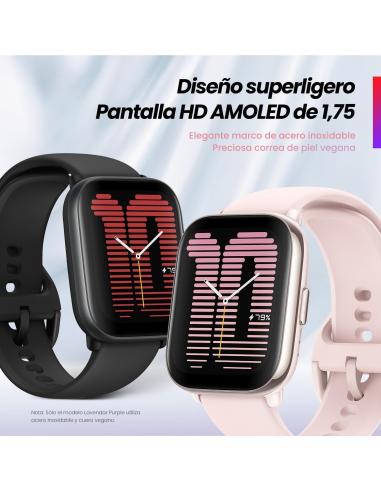 Amazfit Active AMOLED Reloj Smartwach con Correa de Silicona Petal Pink