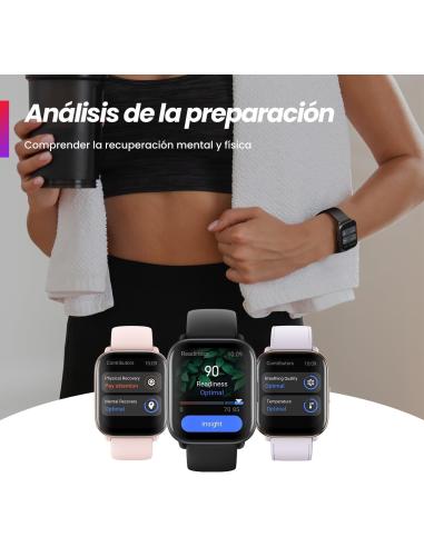 Amazfit Active AMOLED Reloj Smartwach con Correa de Silicona Petal Pink