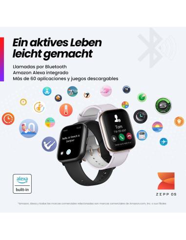 Amazfit Active AMOLED Reloj Smartwach con Correa de Silicona Petal Pink