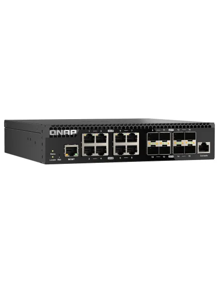 QNAP QSW-M3216R-8S8T Switch de 8 Puertos 10 GbE + 8 Puertos SFP+