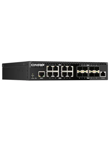 QNAP QSW-M3216R-8S8T Switch de 8 Puertos 10 GbE + 8 Puertos SFP+