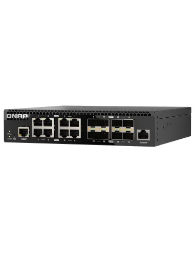 QNAP QSW-M3216R-8S8T Switch de 8 Puertos 10 GbE + 8 Puertos SFP+