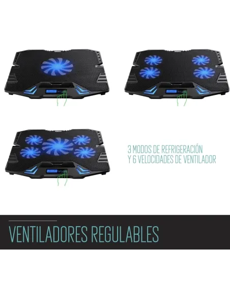 Ewent EW1259 Base Refrigeradora para Portátil hasta 17" Negro