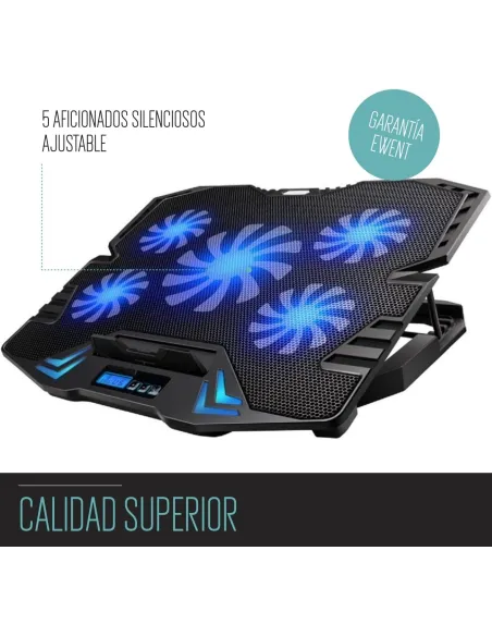 Ewent EW1259 Base Refrigeradora para Portátil hasta 17" Negro