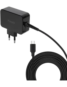 TooQ TQLC-USBCGAN65PD Cargador de Portátil USB-C 65W 1,8M Negro-AAOACR0272