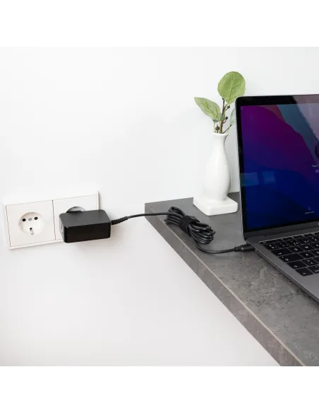 TooQ TQLC-USBCGAN65PD Cargador de Portátil USB-C 65W 1,8M Negro