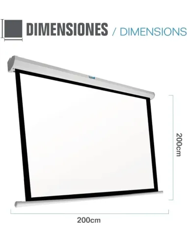 Iggual PSIES200 Pantalla de Proyeccion Eléctrica 111"