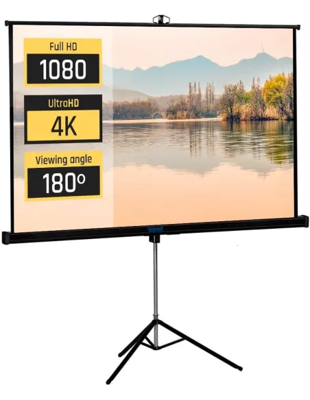 iggual PSITS180 Pantalla de Proyección con Trípode 180x180 + Bolsa