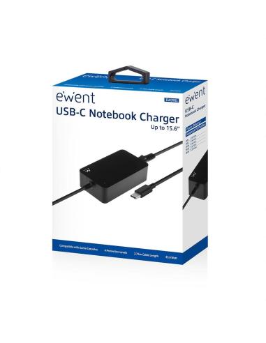 Ewent EW3981 Cargador para Portátil 45W Negro