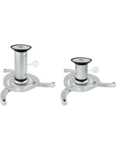 TooQ PJ1010TN-S Soporte de Techo para Proyectores Inclinable y Giratorio 360º Máx. 10Kg Plata