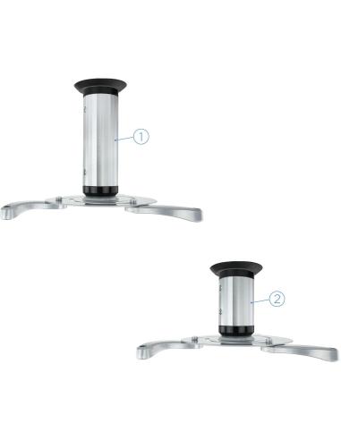 TooQ PJ1010TN-S Soporte de Techo para Proyectores Inclinable y Giratorio 360º Máx. 10Kg Plata