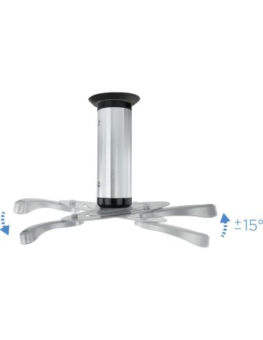 TooQ PJ1010TN-S Soporte de Techo para Proyectores Inclinable y Giratorio 360º Máx. 10Kg Plata