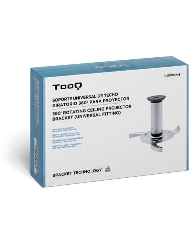 TooQ PJ1010TN-S Soporte de Techo para Proyectores Inclinable y Giratorio 360º Máx. 10Kg Plata