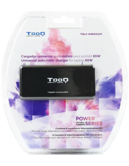 TooQ TQLC65BS02AT Cargador Universal para Portátil 65 W Negro
