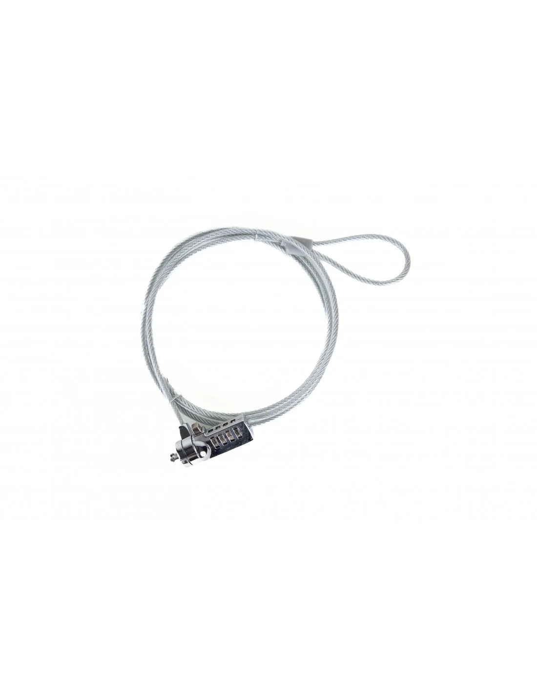 iggual IGG318928 Cable de Seguridad con Combinación para Portátiles 1.5m Plata