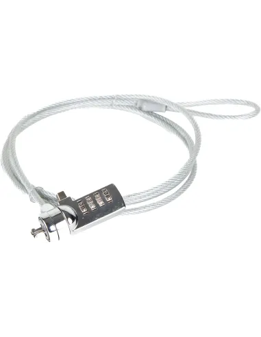 iggual IGG318928 Cable de Seguridad con Combinación para Portátiles 1.5m Plata
