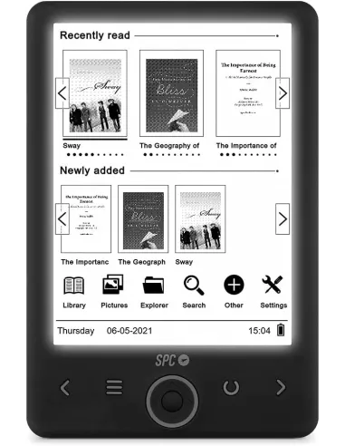 SPC Dickens Light 2 Libro Electrónico 6" 8GB Negro