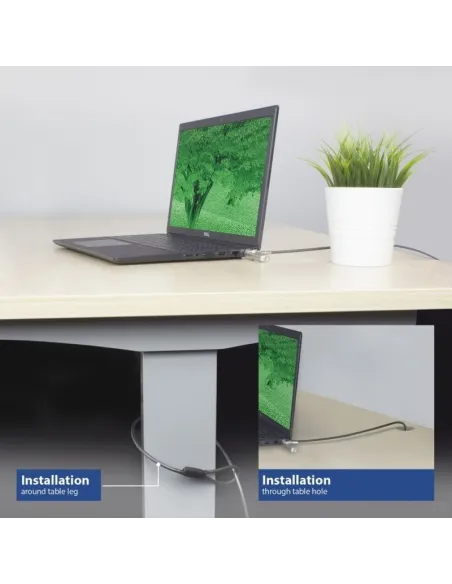 Ewent EW1243 Cable de Seguridad con Combinación para Portátiles 1.5m Negro