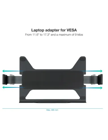 TooQ TQLH1117-B Soporte para Portátil hasta 17.3" Máx. 9 Kg Negro