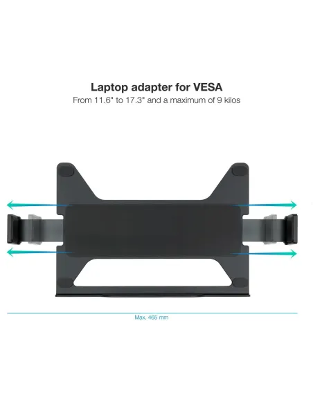 TooQ TQLH1117-B Soporte para Portátil hasta 17.3" Máx. 9 Kg Negro