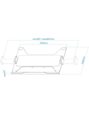 TooQ TQLH1117-B Soporte para Portátil hasta 17.3" Máx. 9 Kg Negro