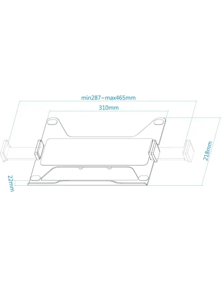 TooQ TQLH1117-B Soporte para Portátil hasta 17.3" Máx. 9 Kg Negro