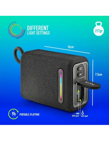 NGS Roller Furia 1 Altavoz Inalámbrico RGB Azul