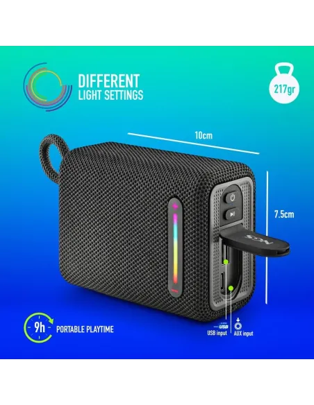 NGS Roller Furia 1 Altavoz Inalámbrico RGB Azul