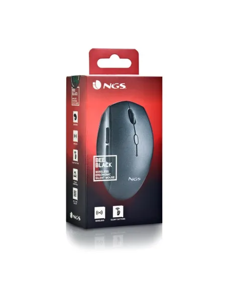 NGS BEEBLACK Ratón Inalámbrico 1600DPI Negro