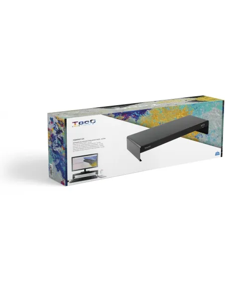 TooQ TQMR0124 Soporte para Monitor USB-A 2.0 Máx. 20 Kg Negro