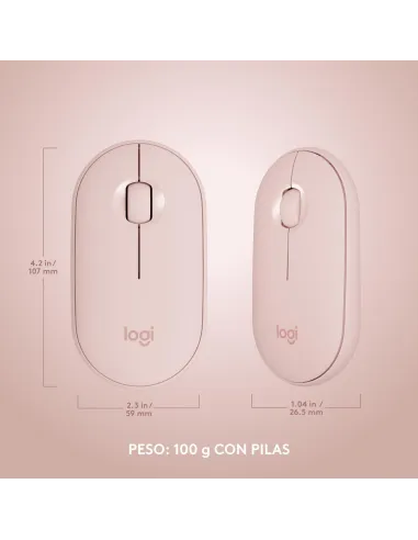 Logitech MK470 Slim Combo Teclado + Ratón Inalámbricos Rosado