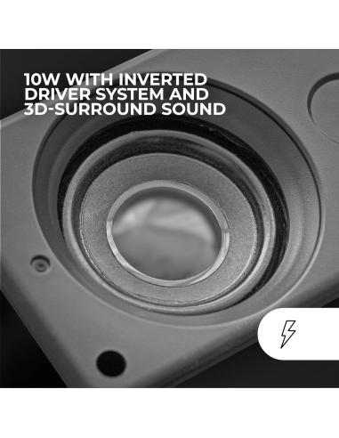 Mars Gaming MS-H Altavoces Compactos RGB 10W Negros