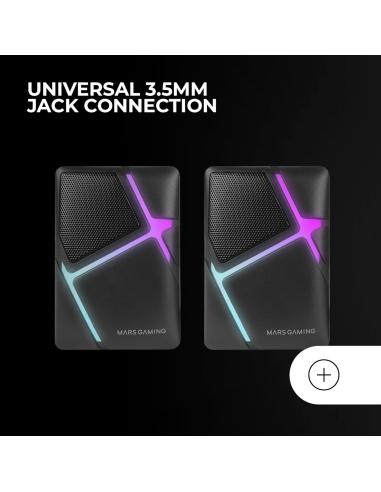 Mars Gaming MS-H Altavoces Compactos RGB 10W Negros