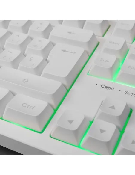 Mars Gaming MK023 TKL H-Mech Teclado Gaming FRGB Blanco