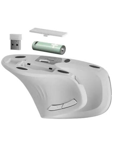 Mars Gaming MMW-ERGOPROW Ratón Inalámbrico Vertical 3200 DPI Receptor Inalámbrico 2.4GHz Blanco