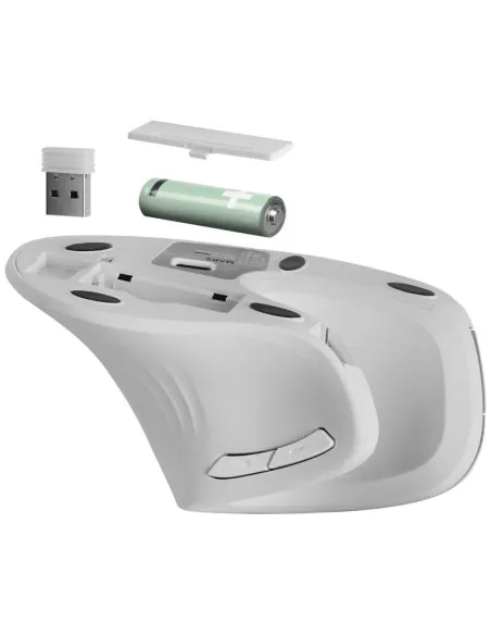 Mars Gaming MMW-ERGOPROW Ratón Inalámbrico Vertical 3200 DPI Receptor Inalámbrico 2.4GHz Blanco