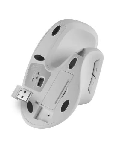 Mars Gaming MMW-ERGOPROW Ratón Inalámbrico Vertical 3200 DPI Receptor Inalámbrico 2.4GHz Blanco